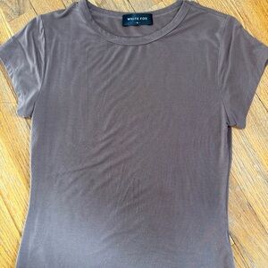 White fox tee in brown
